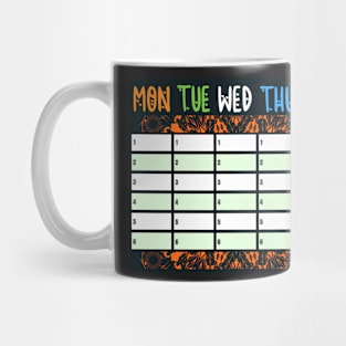 SCHOOL TIMETABLE STUDENT PLAN Mug